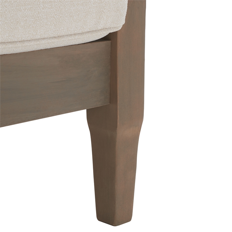 Safavieh Martinique Wood Patio Sofa in Light Gray / Beige