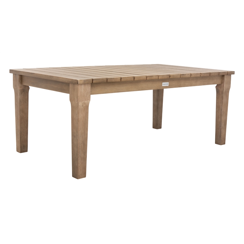 Safavieh Martinique Wood Patio Coffee Table in Natural