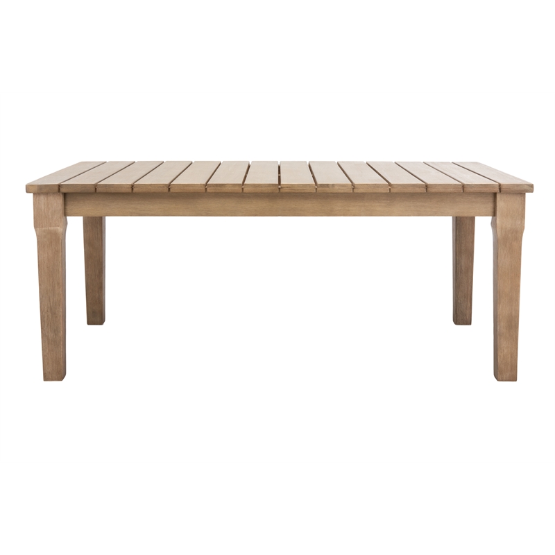 Safavieh Martinique Wood Patio Coffee Table in Natural