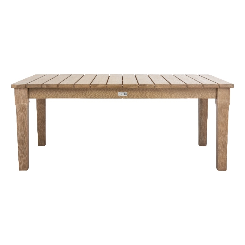 Safavieh Martinique Wood Patio Coffee Table in Natural