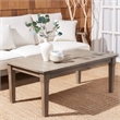 Safavieh Martinique Wood Patio Coffee Table  in Light Gray