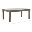 Safavieh Martinique Wood Patio Coffee Table  in Light Gray