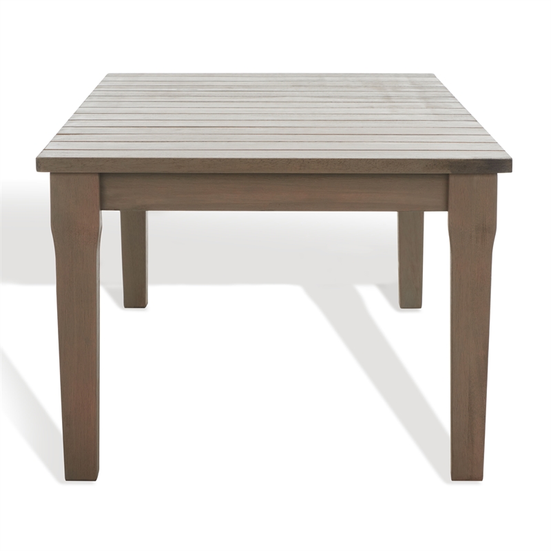 Safavieh Martinique Wood Patio Coffee Table  in Light Gray