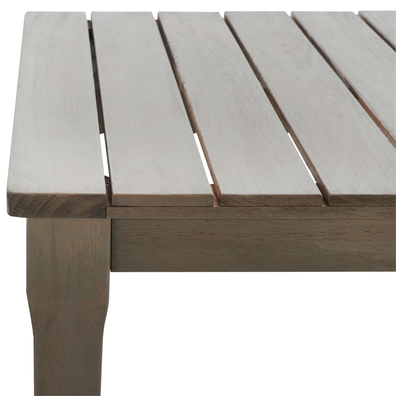Safavieh Martinique Wood Patio Coffee Table  in Light Gray