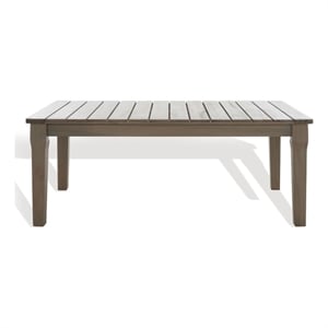 Safavieh Martinique Wood Patio Coffee Table  in Light Gray