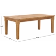 Safavieh Martinique Wood Patio Coffee Table  in Natural