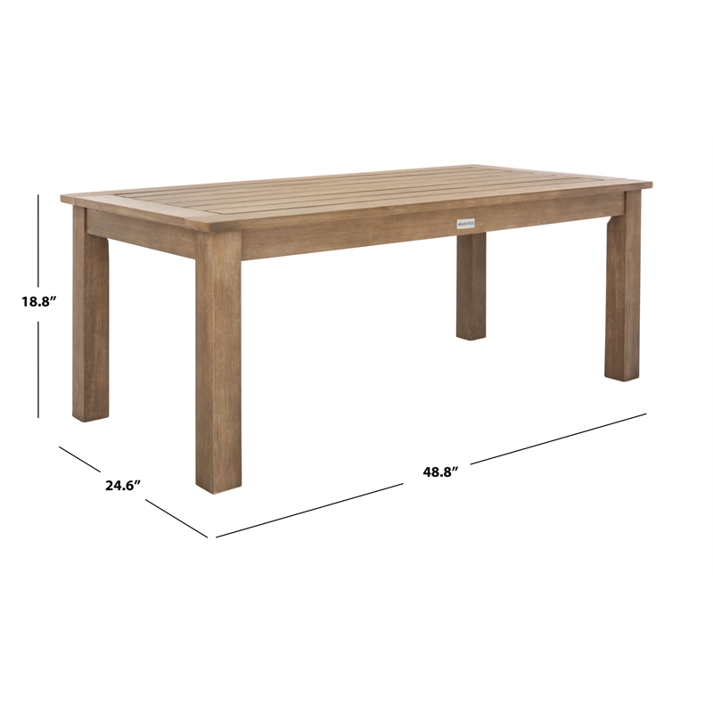 Safavieh Santa Cruz Wood Patio Coffee Table  in Natural