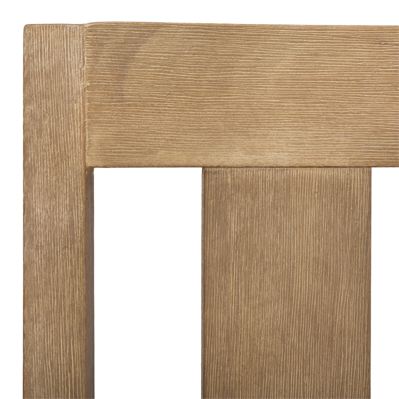 Safavieh Dominica Wood Outdoor Dining Chair in Natural / White