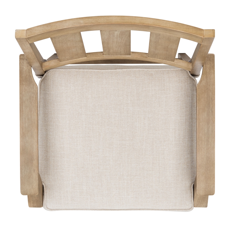 Safavieh San Salvador Wood Patio Counter Stool in Natural / White