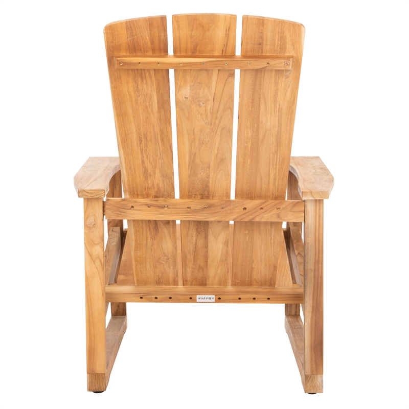 Safavieh San Juan Brazilian Wood Adirondack Chair in Natural