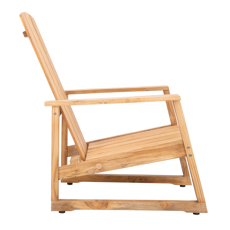 Safavieh San Juan Brazilian Wood Adirondack Chair in Natural