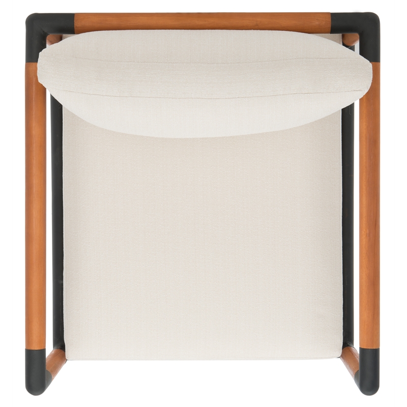 Safavieh Tommy Metal and Wood Patio Chair  in Black / White