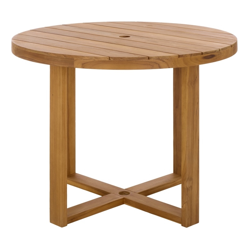 Safavieh Mayaguana Round Wood Dining Table in Natural