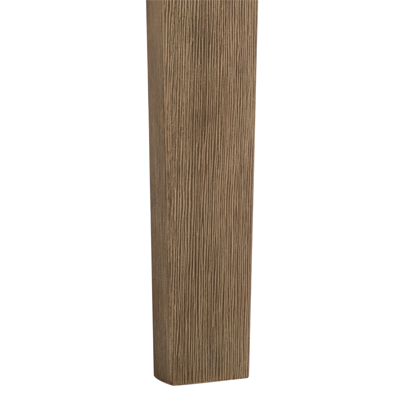 Safavieh Martinique Wood Patio Chaise Lounge in Natural / Beige