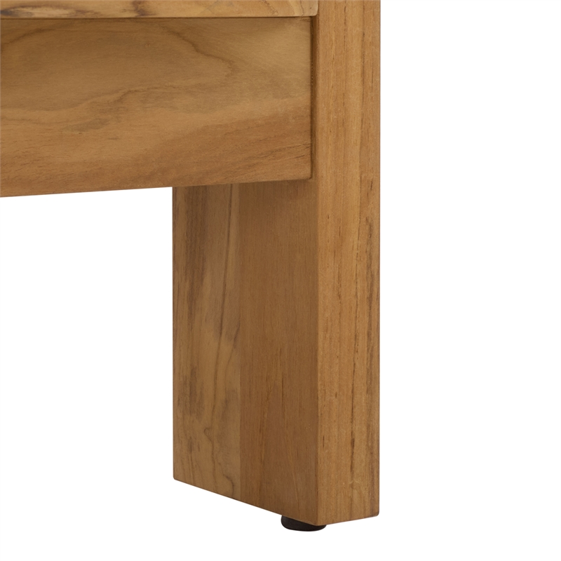 Safavieh Achilles Teak Wood Patio Chair  in White / Natural