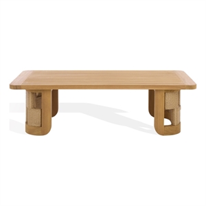 Safavieh Skipper Teak Wood Coffee Table in Natural