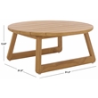 Safavieh Gale Wood Outdoor Coffee Table  in Natural