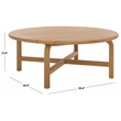 Safavieh Rogers Wood Outdoor Coffee Table in Natural