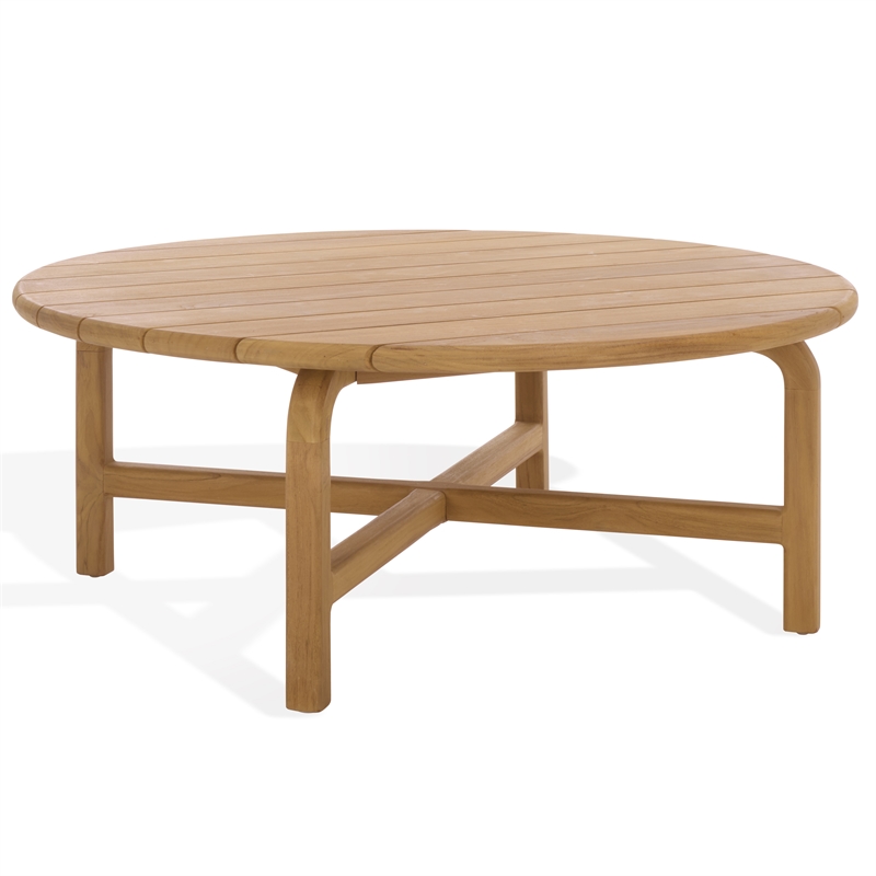 Safavieh Rogers Wood Outdoor Coffee Table in Natural