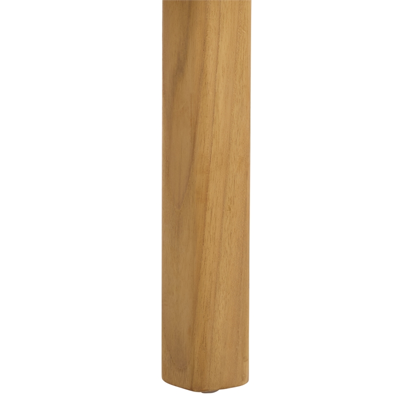 Safavieh Rogers Teak Wood and Hyacinth Patio Chair  in Natural / Beige