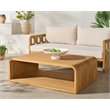 Safavieh Cove Wood Outdoor Coffee Table in Natural