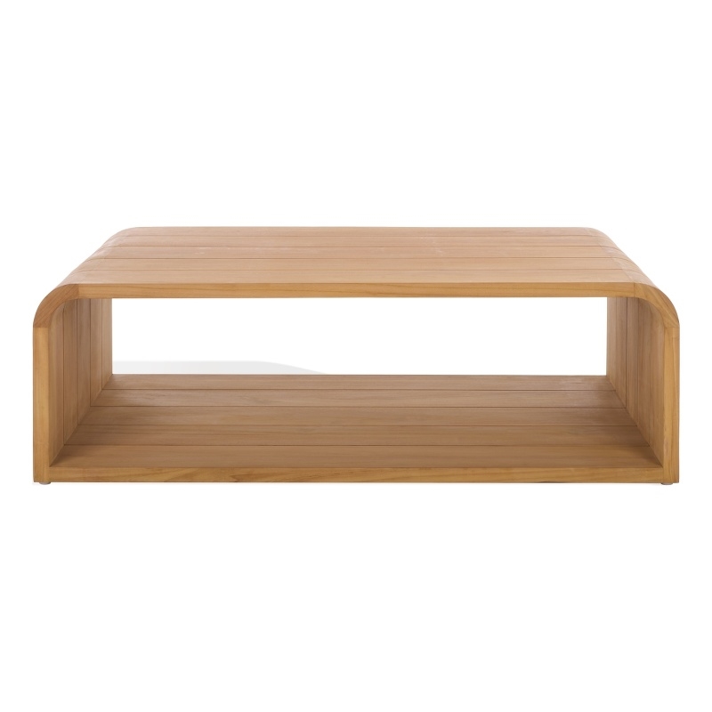 Safavieh Cove Wood Outdoor Coffee Table in Natural
