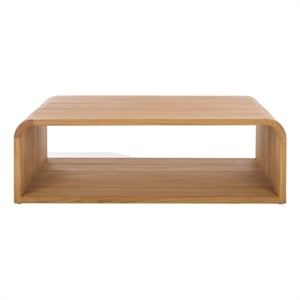 Safavieh Cove Wood Outdoor Coffee Table in Natural