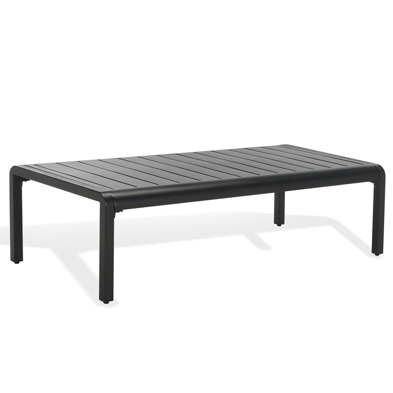 Safavieh Guam Aluminum Outdoor Coffee Table in Black