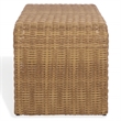 Safavieh Lynsee Wicker Stainless Steel Bench in Natural