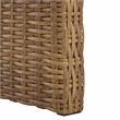 Safavieh Lynsee Wicker Stainless Steel Bench in Natural