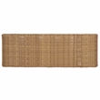Safavieh Lynsee Wicker Stainless Steel Bench in Natural