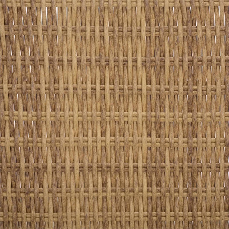Safavieh Lynsee Wicker Stainless Steel Bench in Natural