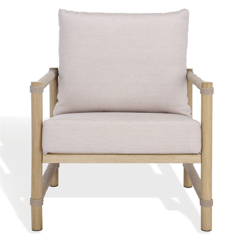 Safavieh Dorianna Aluminum Patio Chair in Sand / Beige