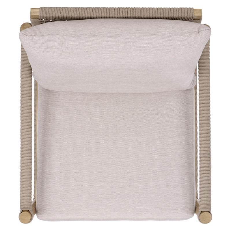 Safavieh Dorianna Aluminum Patio Chair in Sand / Beige