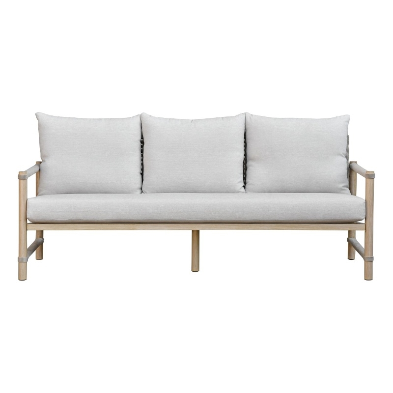 Safavieh Dorianna Aluminum Patio Sofa in Sand / Beige