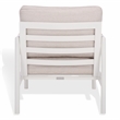 Safavieh Chryssa Aluminum and Wood Patio Chair in White / Beige
