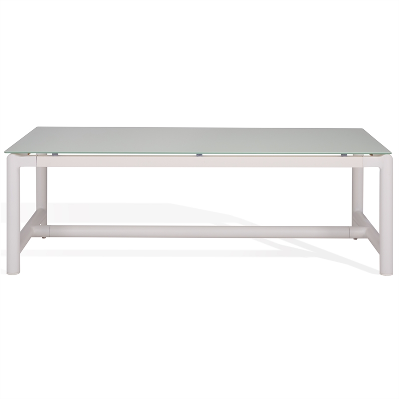Safavieh Chryssa Aluminum and Wood Coffee Table in White