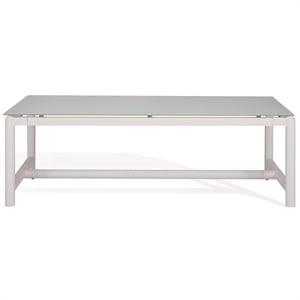 Safavieh Chryssa Aluminum and Wood Coffee Table in White
