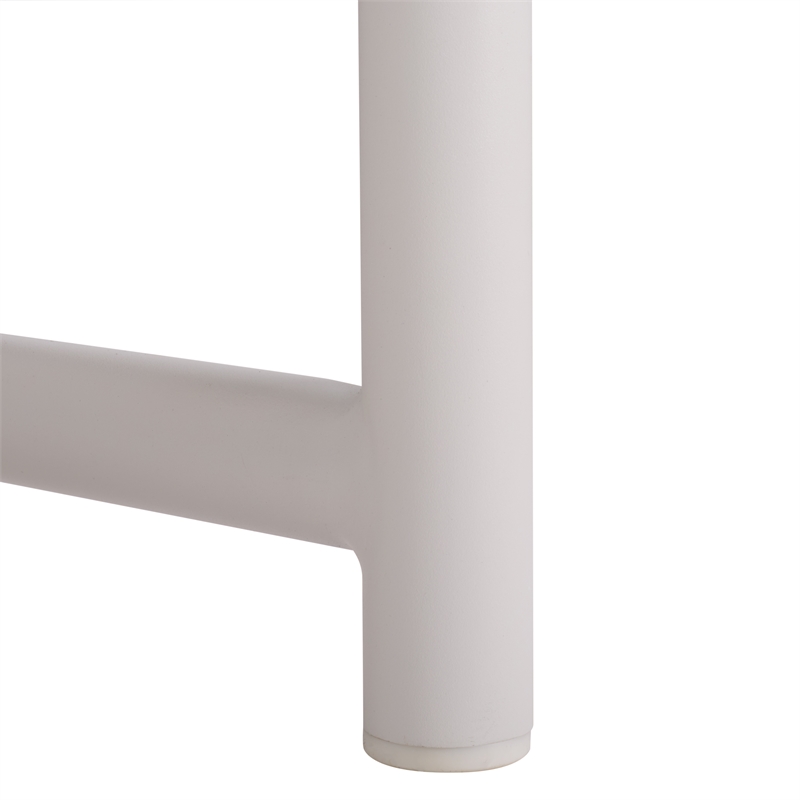 Safavieh Chryssa Aluminum and Wood Coffee Table in White