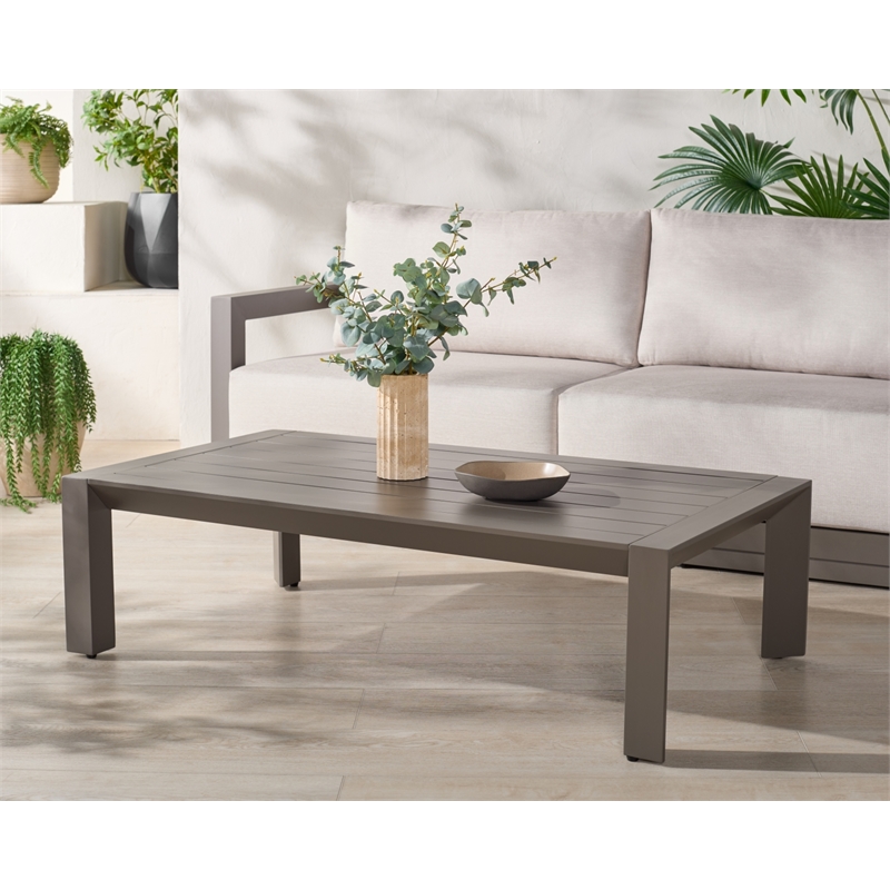 Safavieh Donaldo Aluminum Coffee Table in Dark Gray