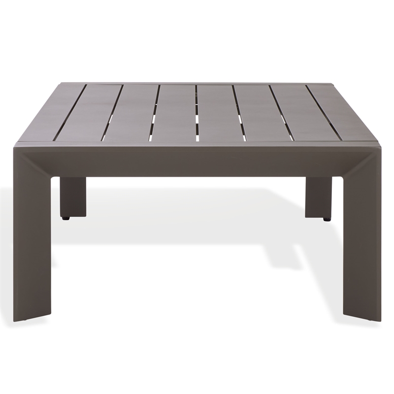 Safavieh Donaldo Aluminum Coffee Table in Dark Gray