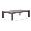 Safavieh Donaldo Aluminum Coffee Table in Dark Gray
