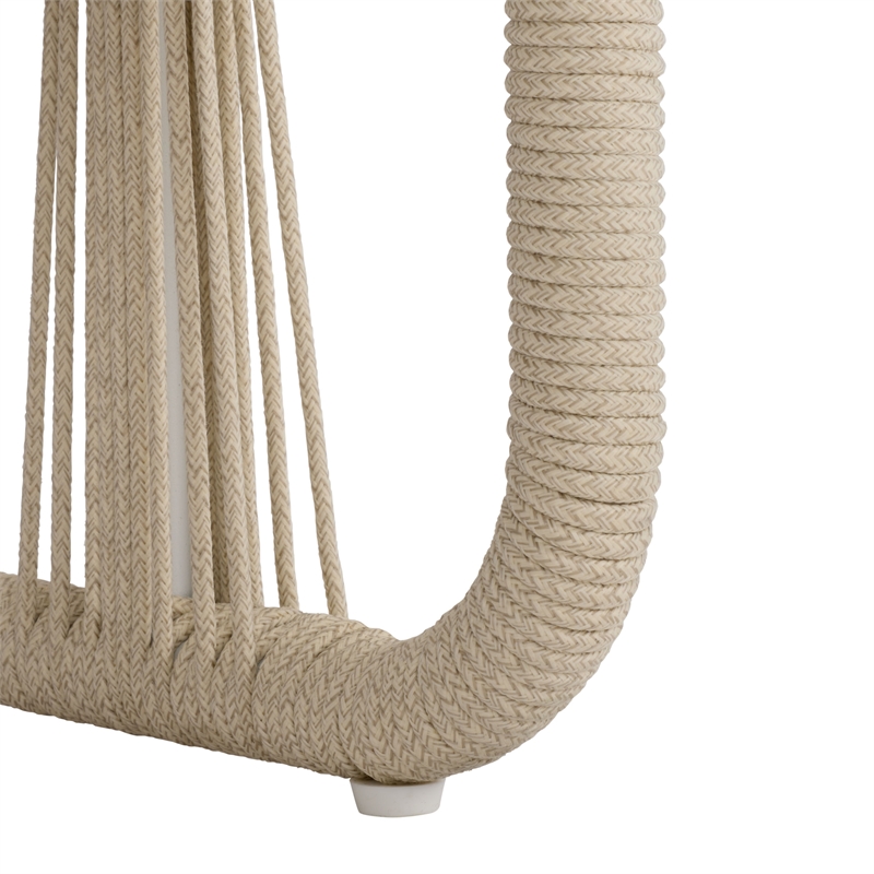 Safavieh Franklyn Rope and Aluminum Patio Chair in White / Beige