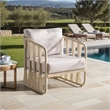 Safavieh Franklyn Rope and Aluminum Patio Chair in White / Beige