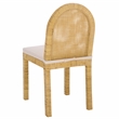 Safavieh Tojo Cane Roundback Wood Dining Chair in Natural / White