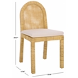 Safavieh Tojo Cane Roundback Wood Dining Chair in Natural / White