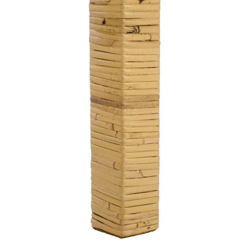 Safavieh Tojo Cane Roundback Wood Dining Chair in Natural / White
