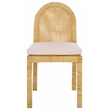 Safavieh Tojo Cane Roundback Wood Dining Chair in Natural / White