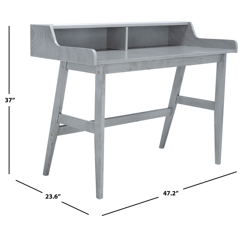 Safavieh Wrigley Wood Desk in Dark Gray