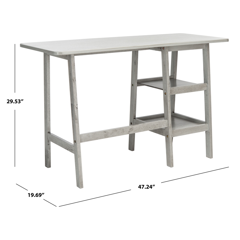 Safavieh Sofara Wood Desk  in Dark Gray